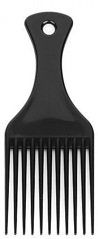 Гребінь для афрозачісок середній, 15.5 см, чорний - Disna Medium Black Comb — фото N1