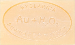 Натуральное мыло "Моноевое золото и пероксид водорода" - Powrot do Natury Natural Soap Matt Gold and Hydrogen Peroxide — фото N3
