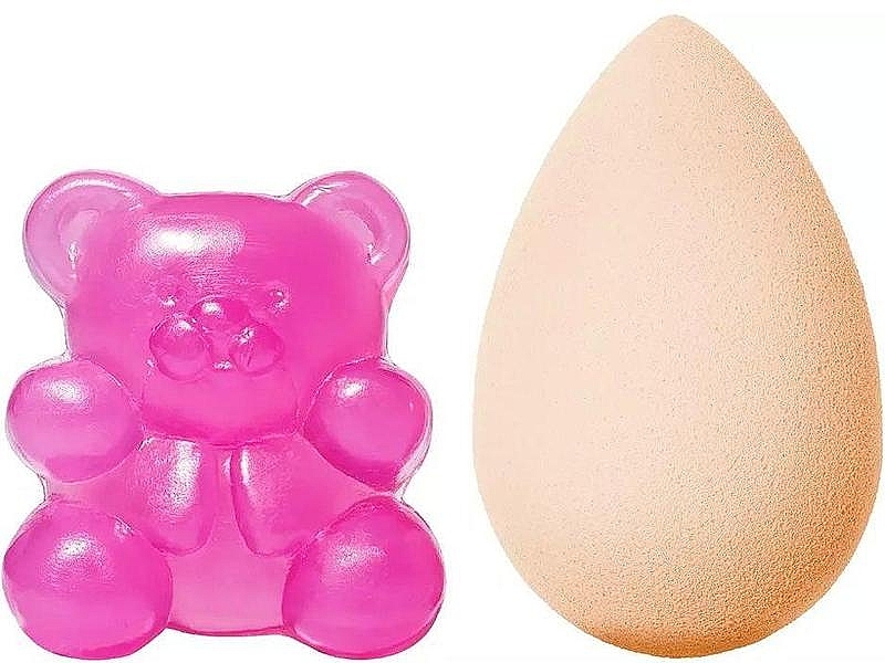 Набор - Beautyblender The Sweetest Blend Bear Necessities Cleansing Set (sponge/1pcs + soap/16g) — фото N2