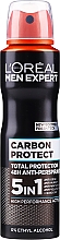 Дезодорант-антиперспирант "Карбоновая защита" для мужчин - L'Oreal Paris Men Expert Carbon Protect Anti-Perspirant Total Protection 48H — фото N3