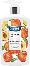 Парфумерія, косметика Рідке мило для рук "Персик" - Aksan Deep Fresh Prebiotics Moisturising Liquid Soap Peach