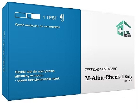 Діагностичний тест для підтвердження наявності альбуміну в сечі - Lab.Home M-Albu-Check-1 — фото N1