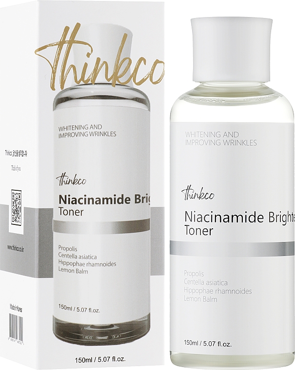 Осветляющий тонер для лица с ниацинамидом от пигментных пятен - Thinkco Niacinamide Brightening Toner — фото N2