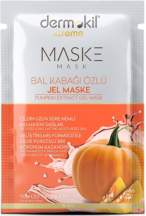 Гелева маска для обличчя з екстрактом гарбуза - Dermokil Pampkin Extract Gel Mask — фото N1