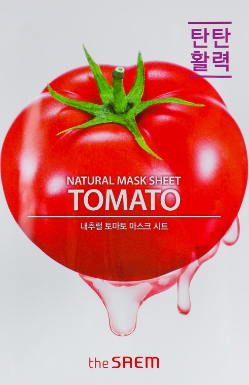 Тканинна маска з екстрактом томату - The Saem Natural Tomato Mask Sheet — фото N1