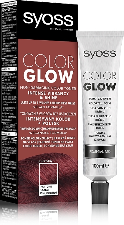 УЦЕНКА Тонирующий бальзам для волос без аммиака - Syoss Color Glow * — фото N23