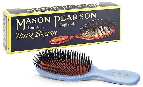 Щетка для волос, голубая - Mason Pearson Pocket Boar Bristle Hair Brush B4 Blue — фото N2