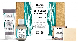 Парфумерія, косметика Набір - I Love Naturals Hand And Body Trio Bergamot & Seaweed (h/cr/100ml + sh/g/125ml + soap/70g)