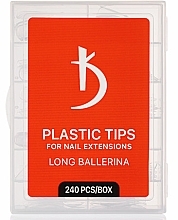 Верхние формы для моделирования ногтей "Long Ballerina", 240 шт. - Kodi Professional Plastic Tips For Nail Extensions — фото N1