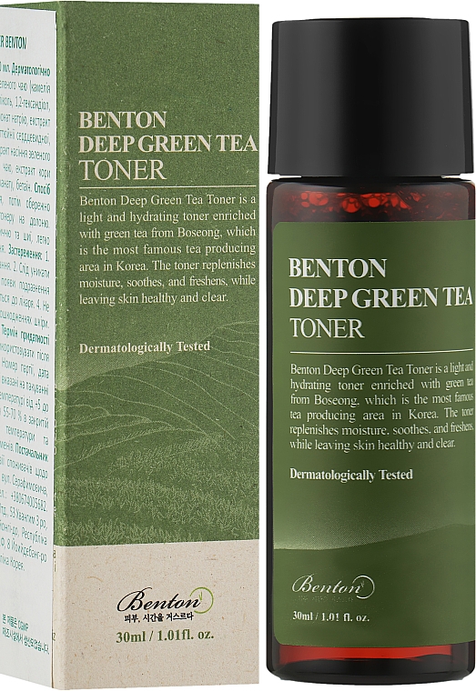 Тонік для обличчя - Benton Deep Green Tea Toner (міні) — фото N2