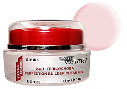 Парфумерія, косметика Гель-основа для нігтів 2-в-1 - Lady Victory Perfection Builder Clear Gel