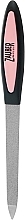 Пилка для ногтей металлическая с резиновой ручкой, 13.5 см, черно-розовая - Zauber — фото N1