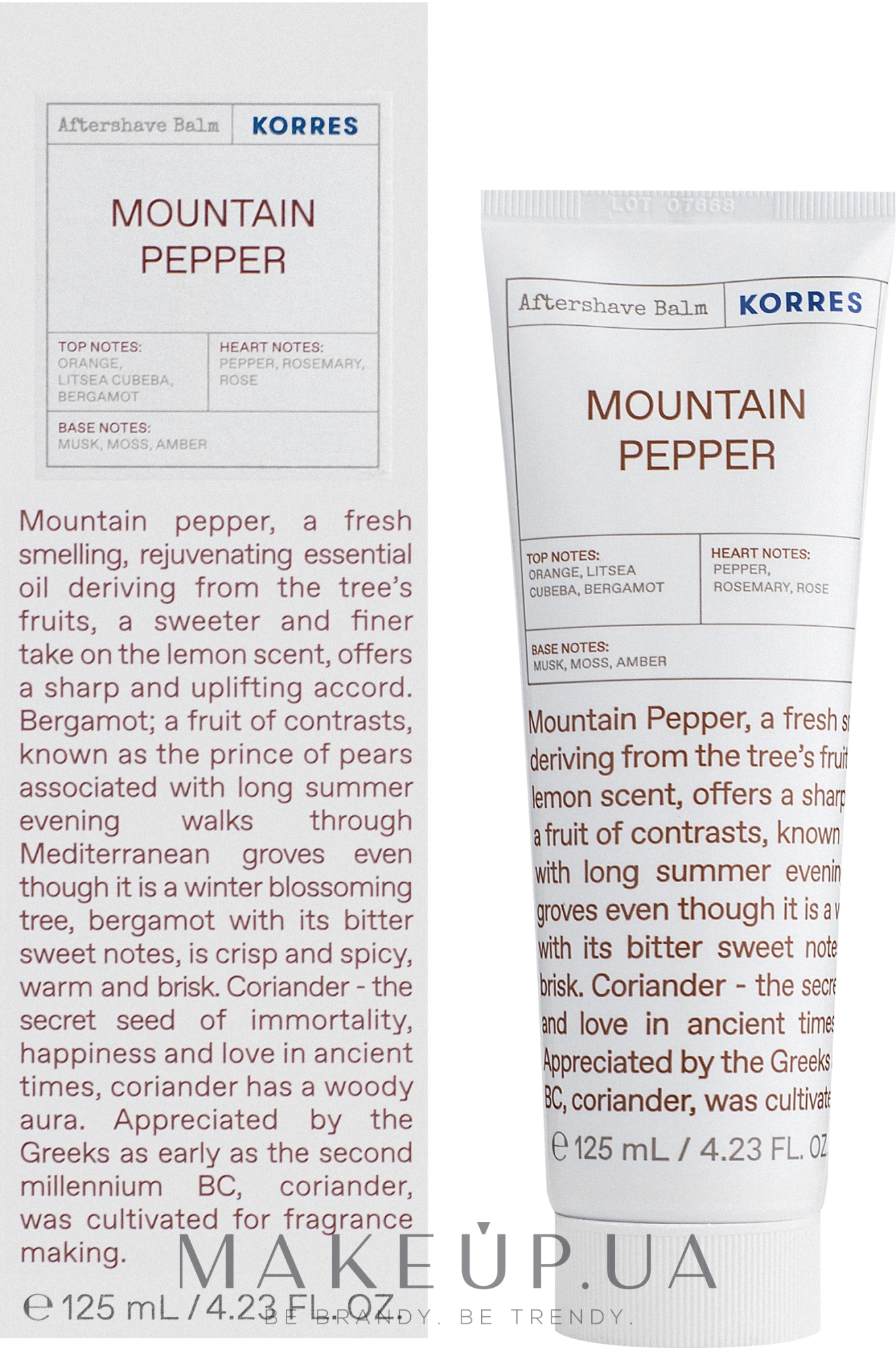 Korres Mountain Pepper - Бальзам после бритья — фото 125ml