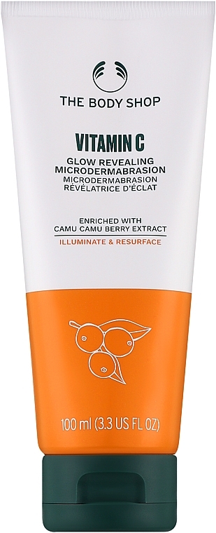 Абразивний скраб для обличчя "Вітамін С" - The Body Shop Vitamin C Glow Revealing Microdermabrasion New Pack — фото N2