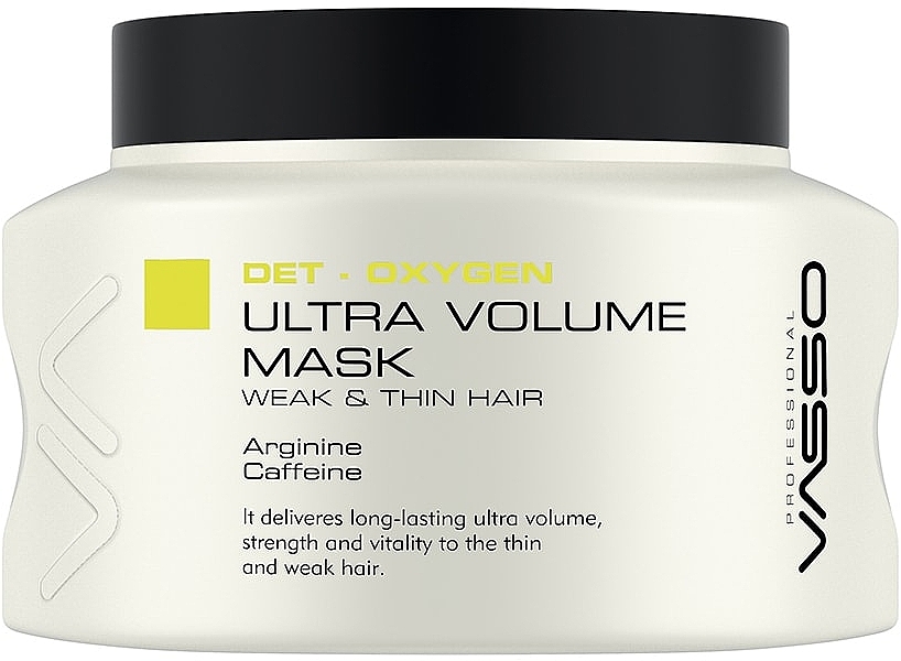 Маска для уплотнения и объема волос - Vasso Professional Ultra Volume Hair Mask
