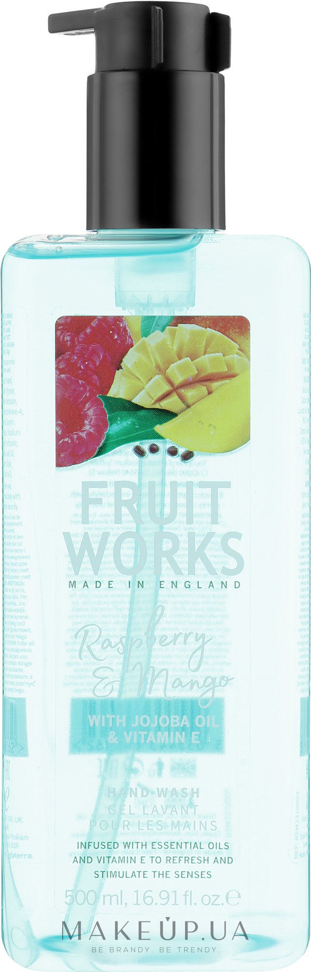 Мило для рук "Малина і манго" - Grace Cole Fruit Works Hand Wash Raspberry & Mango — фото 500ml