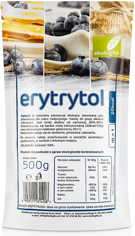 Экологический эритритол - Ekologiko Erytrytol — фото N1