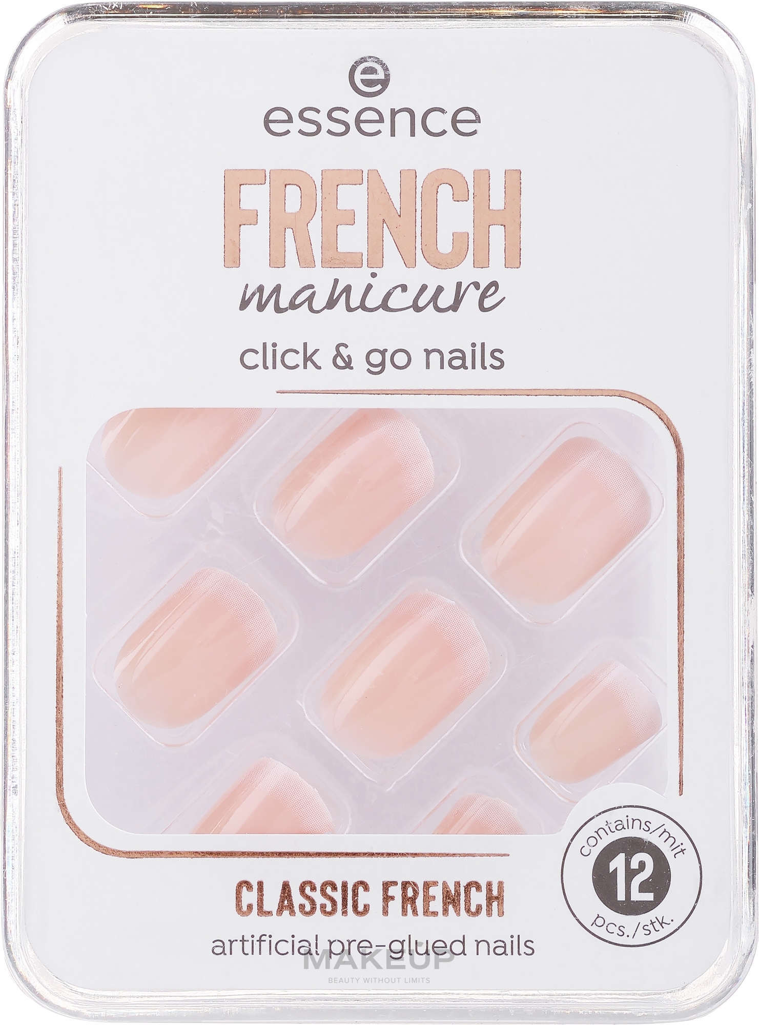 Накладные ногти - Essence French Click and Go Nails French Manicure — фото 01 - Classic French