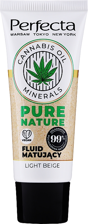 Матирующий флюид - Perfecta Pure Nature Cannabis Oil Mattifing Fluid — фото N1