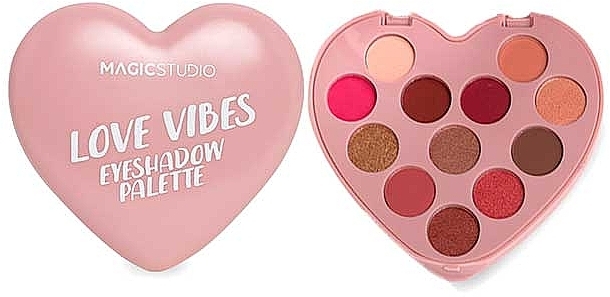 Палетка тіней для повік - Magic Studio Love Vibes Heart Eyeshadow Palette — фото N1