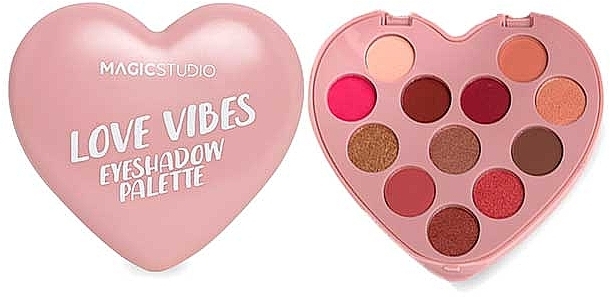 Палетка теней для век - Magic Studio Love Vibes Heart Eyeshadow Palette — фото N1