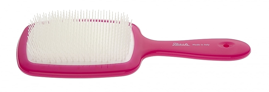 Расческа 23x9,5x3 cm, розовая - Janeke Tangler Hairbrush With Soft Moulded Tips  — фото N1
