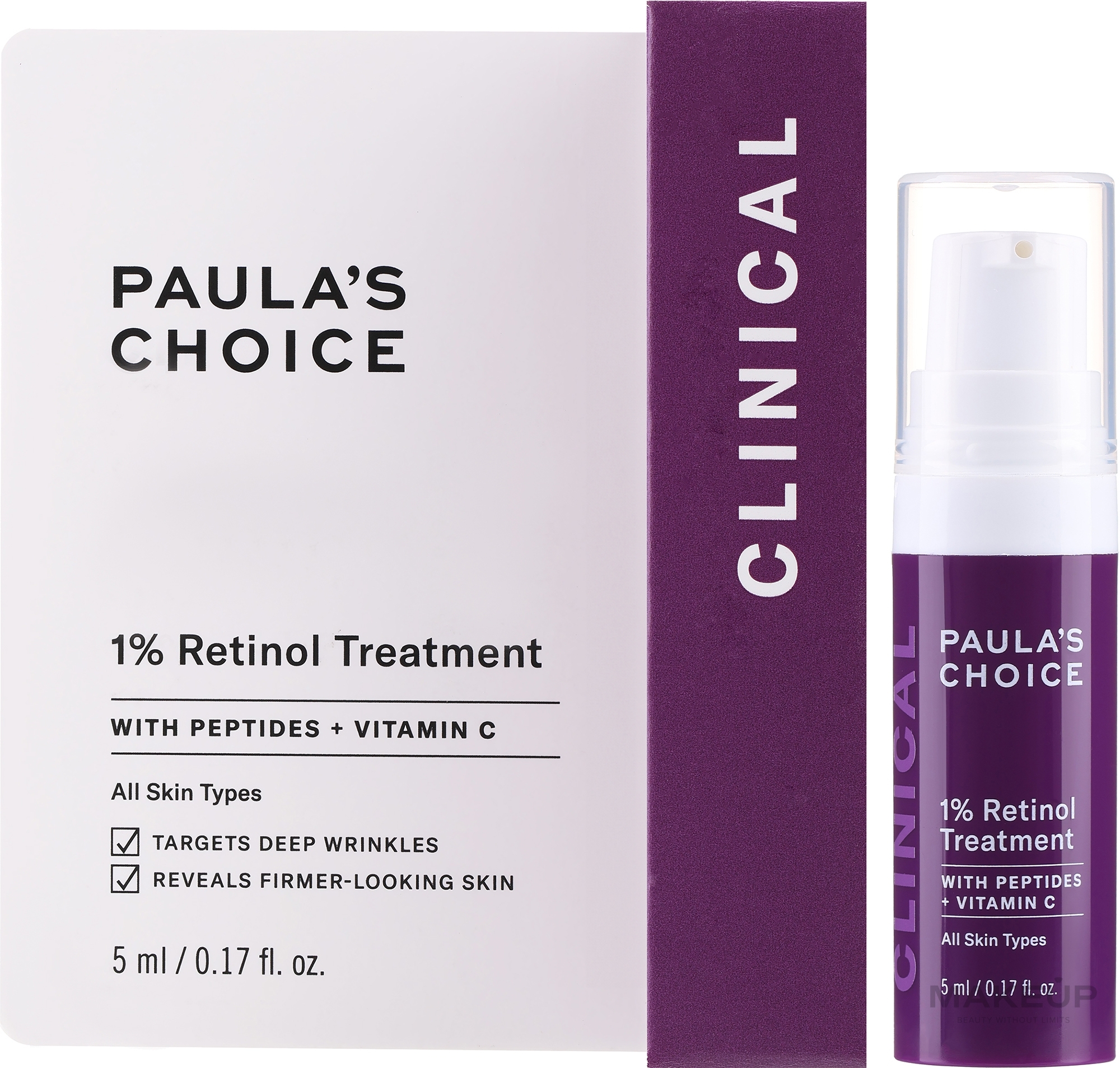 Крем-сироватка з ретинолом - Paula's Choice Clinical 1% Retinol Treatment Travel Size — фото 5ml