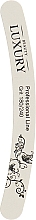 Парфумерія, косметика Пилка мінеральна для нігтів, бумеранг, 180/240, біла - Beauty LUXURY