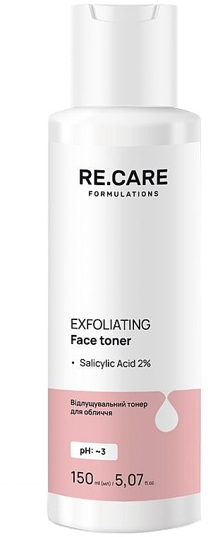 Відлущувальний тонер для обличчя - Re.Care Exfoliating Face Toner