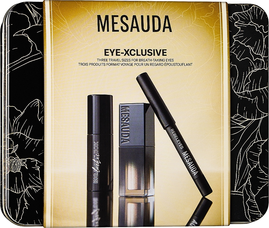 Набор - Mesauda Milano Kit Eye-Xlusive (mascara/9ml + e/pencil/0.8g + eyeshadow/3g) — фото N1