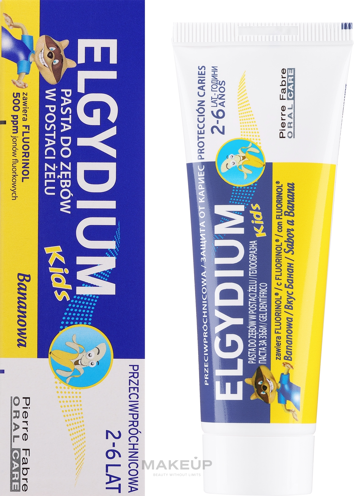 Детская гелевая зубная паста "Банан" - Elgydium Kids 2/6 Gel Toothpaste Banana — фото 50ml