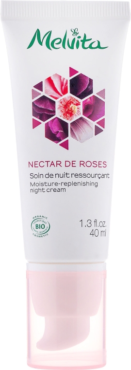 Зволожувальний нічний крем "Трояндовий нектар" - Melvita Nectar De Rose Moisture-Repienishing Night Cream — фото N2