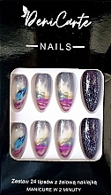 Духи, Парфюмерия, косметика Типсы миндаль, 24 шт - Deni Carte Nails 7080