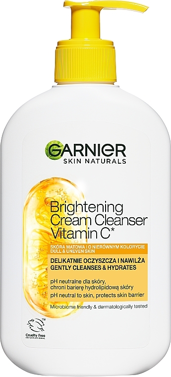 Осветляющий крем для умывания - Garnier Naturals Brightening Cream Cleanser Vitamin C — фото N1