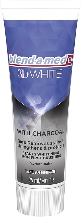 Зубна паста "Відбілювання та глибоке чищення", з екстрактом деревного вугілля - Blend-a-med 3D White — фото N3