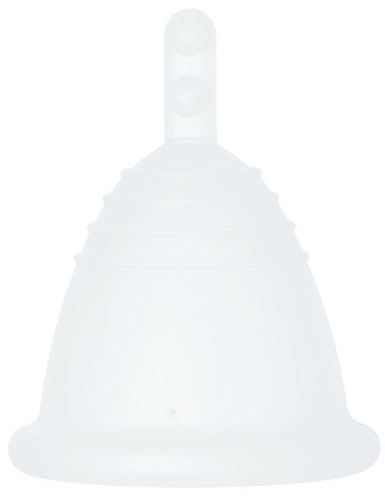 Менструальная чаша с ножкой, размер L, прозрачная - MeLuna Sport Shorty Menstrual Cup Stem — фото N1