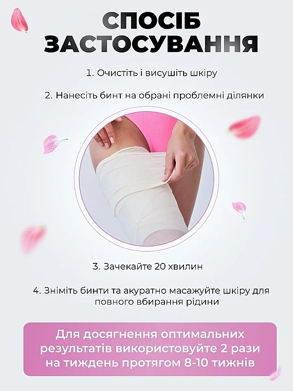 Антицеллюлитное горячее бандажное обертывание - Reclaire Anti-Cellulit Bandage — фото N8