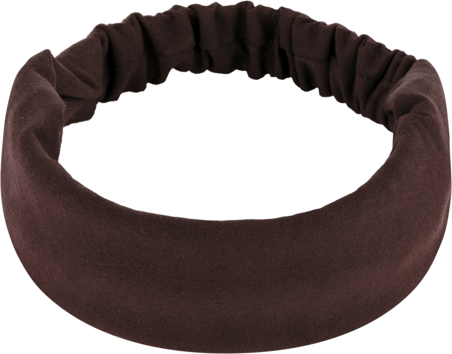 Повязка на голову, экозамша прямая, коричневая "Suede Classic" - MAKEUP Hair Accessories