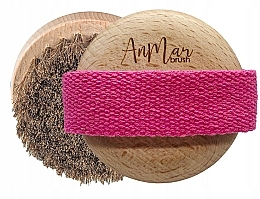 Щетка для сухого массажа шеи и зоны декольте, розовая - AnMar Brush — фото N1