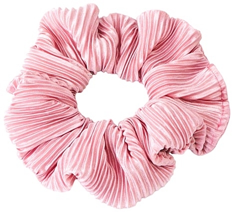 Резинка для волос в рубчик, шелковая, розовая - Lolita Accessories — фото N1