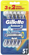 Духи, Парфюмерия, косметика Одноразовые мужские бритвы, 5 шт. - Gillette Sensor3 Comfort