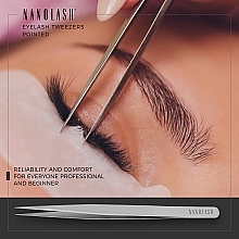 Пинцет для накладных ресниц - Nanolash Eyelash Tweezers Pointed — фото N2