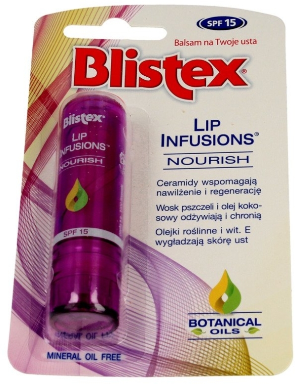 Питательный бальзам для губ - Blistex Lip Infusions Nourish SPF15 — фото N1