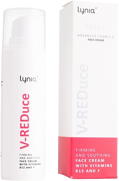 Крем для обличчя з вітамінами - Lynia V-REDuce Firming And Soothing Face Cream With Vitamins B12 And F — фото N1