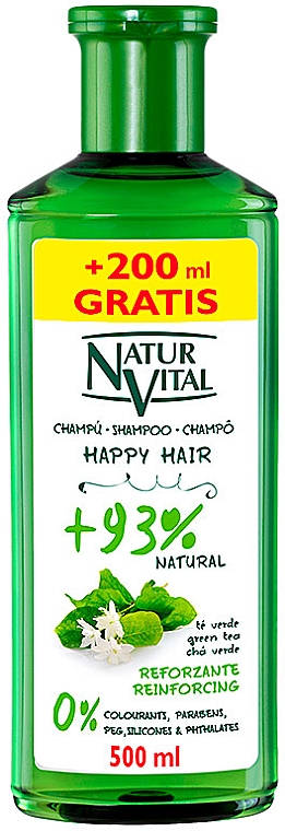 Зміцнювальний шампунь для волосся - Natur Vital Happy Hair Reinforcing Shampoo — фото N1