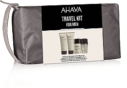 Парфумерія, косметика Набір - Ahava Men Travel Kit (ash/cr/50ml + gel/100ml + sh/cr/100ml + deo/50ml + bag/1pcs)