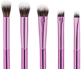 Набір пензликів для макіяжу очей, 5 шт. - Glov Eye Makeup Brushes Purple — фото N2