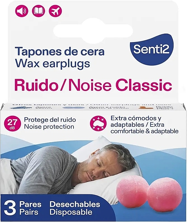 Беруші (вушні затички) - Senti2 Wax Earplugs Noise Classic — фото N1