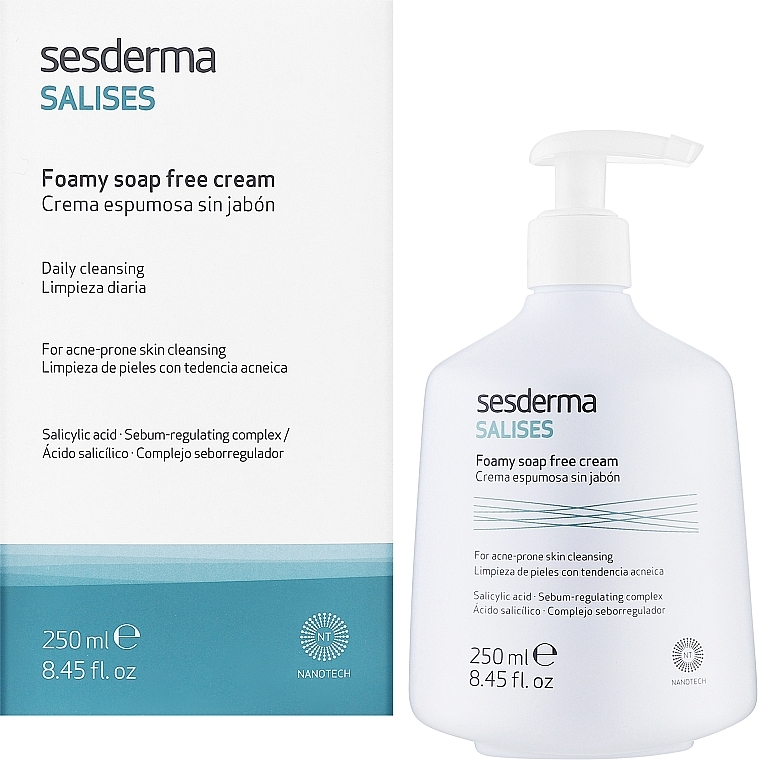 Пенящийся крем для умывания - SesDerma Laboratories Salises Foamy Soap-Free Cream — фото N2