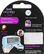 Сменные кассеты для бритья, 3 шт. - Wilkinson Sword Women Hydro Silk Purple — фото N5